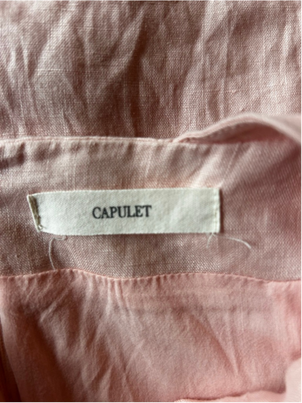 Capulet Pink Linen Open Back Mini Dress XS - Picture 9 of 11